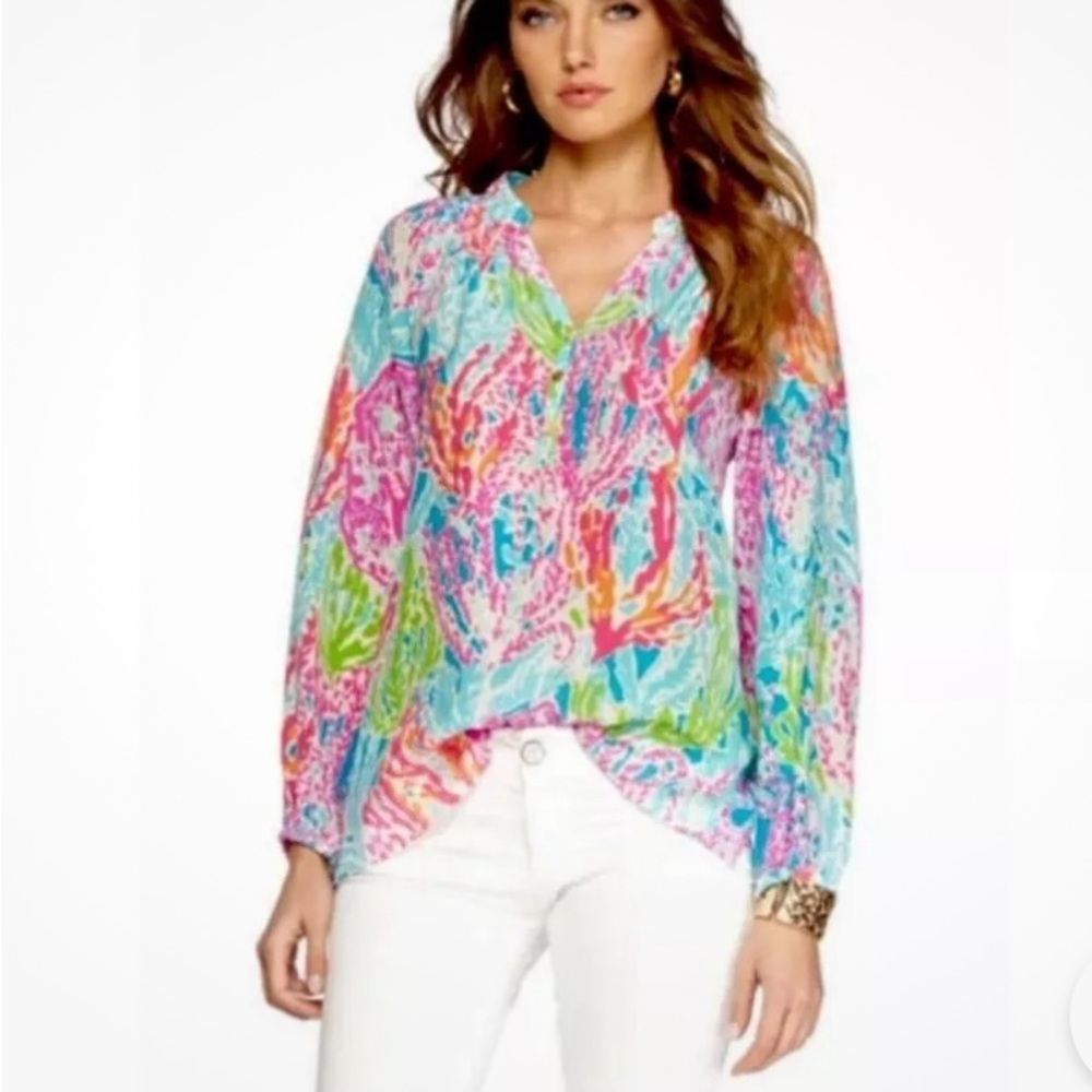 Lily Pulitzer size M Elsa silk top